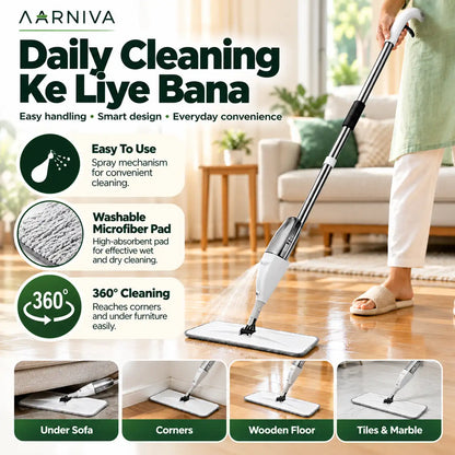 Stainless Steel Microfiber Floor Cleaning Spray Mop