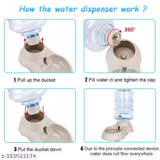 Automatic Pet Water Dispenser – 3.6L Large Capacity Gravity Water Feeder (White)