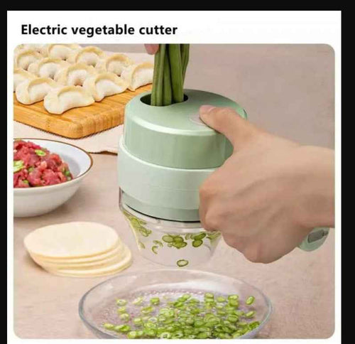 4-in-1 Electric Vegetable Cutter, Slicer, Grater, Chopper