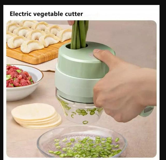 4-in-1 Electric Vegetable Cutter, Slicer, Grater, Chopper - Aarniva