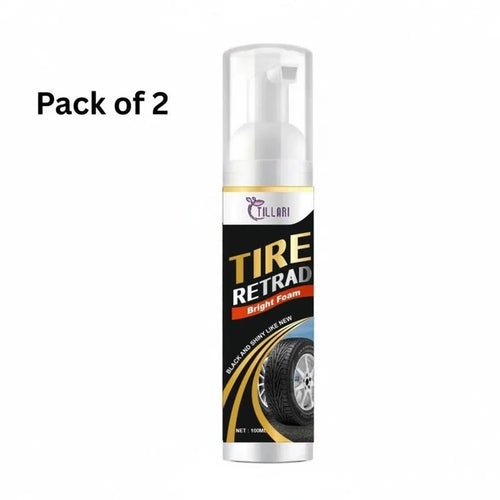 Tire retread spray bottle with visible branding on a white background