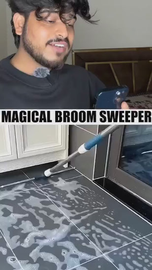 magic broom sweeper for floor cleaning demo video