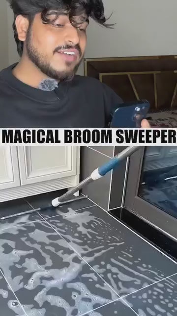 magic broom sweeper for floor cleaning demo video